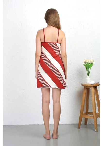 Moda Kadın Ip Askılı Penye Gecelik