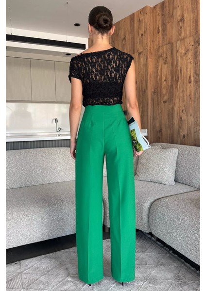 Kadın Bol Paça Kumaş Pantolon P-00018009 modelleri