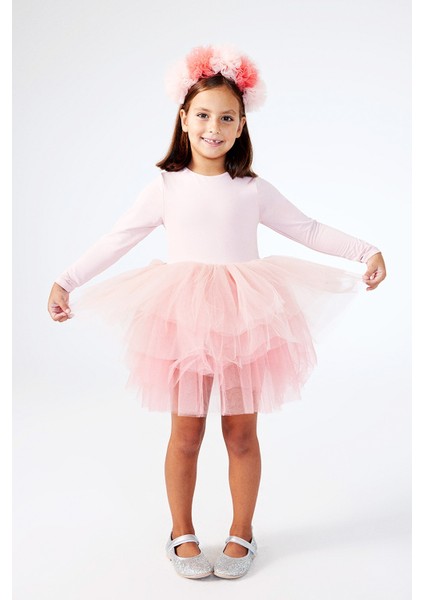 Pudra Tütü Etekli Kız Çocuk Balerin Elbise - Miranda