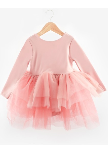 Pudra Tütü Etekli Kız Çocuk Balerin Elbise - Miranda