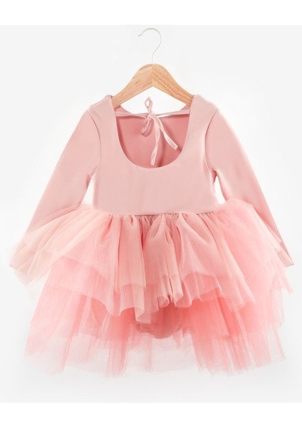 Pudra Tütü Etekli Kız Çocuk Balerin Elbise - Miranda