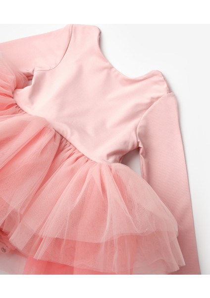 Pudra Tütü Etekli Kız Çocuk Balerin Elbise - Miranda