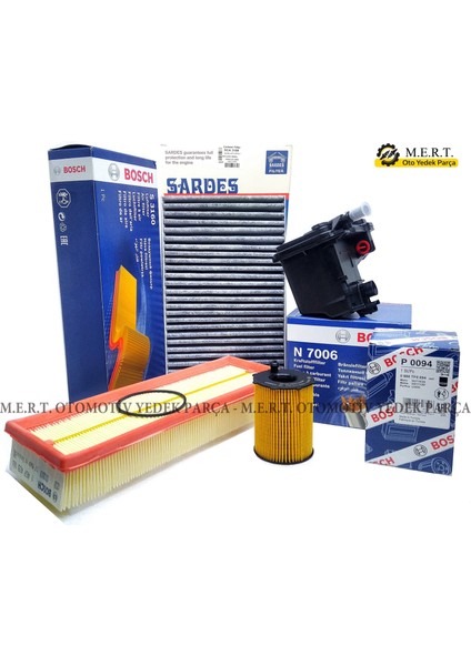 Citroen C4 1.6 Hdi Dizel Filtre Bakım Seti (2004-2010)