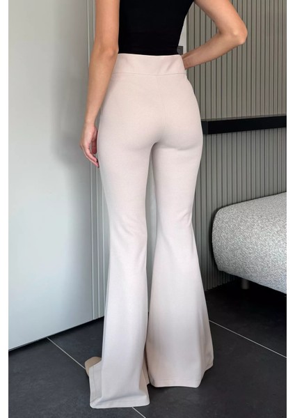 Paça Yırtmaçlı Palazzo Slim Fit Kumaş Pantolon P-00018030 modelleri