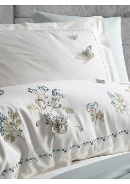 Artiva Nakışlı %100 Pamuk Saten Çift Kişilik Nevresim Takımı Ekru fiyatları