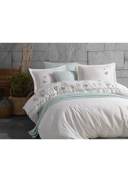 Artiva Nakışlı %100 Pamuk Saten Çift Kişilik Nevresim Takımı Ekru modelleri