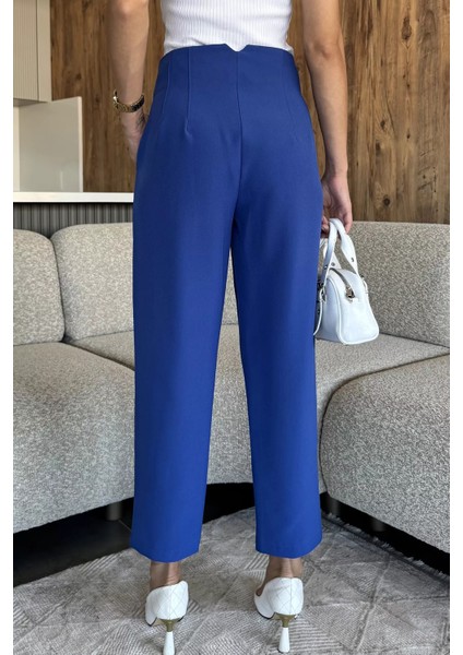 Kadın Bel Çimalı Kumaş Pantolon P-00018026 modelleri