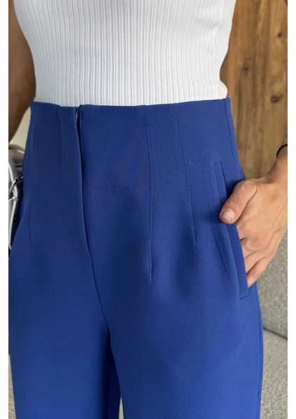 Kadın Bel Çimalı Kumaş Pantolon P-00018026 fırsatları