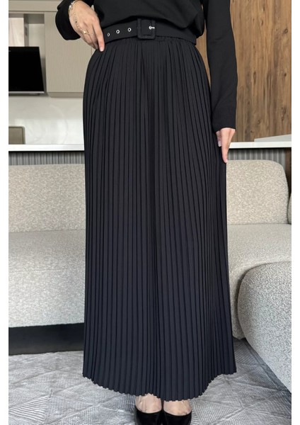 Kemerli Pileli Tesettür Etek (S,m,l,xl Uyumludur) P-00018021