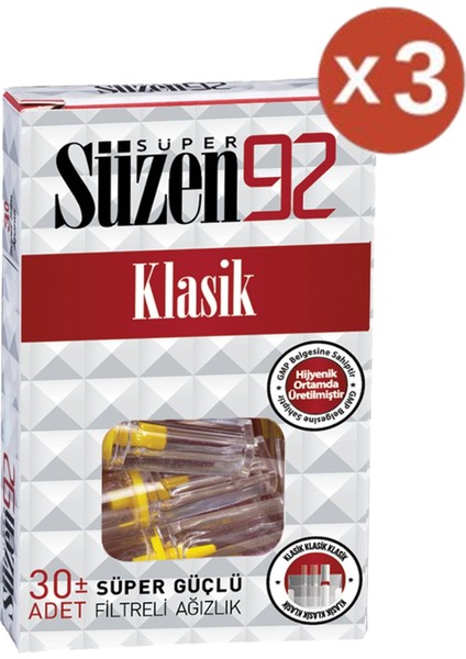 Sigara Ağızlığı Filtresi Regular - Klasik 3'lü Set