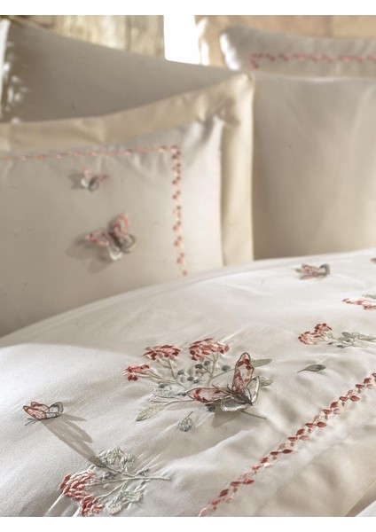 Artiva Nakışlı %100 Pamuk Saten Çift Kişilik Nevresim Takımı Şampanya fiyatları