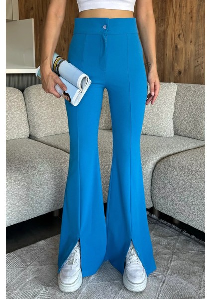 Paça Yırtmaçlı Palazzo Slim Fit Kumaş Pantolon P-00018030 fiyatları