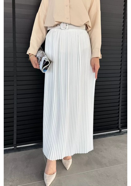 Kemerli Pileli Tesettür Etek (S,m,l,xl Uyumludur) P-00018021 fiyatları