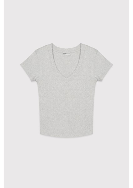 V Yaka Kısa Kol Üst