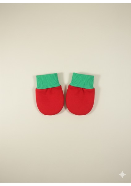 Çilek Desenli 6’li Bebek Seti – %100 Pamuk, Yenidoğan Hastane Çıkışı