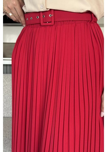 Kemerli Pileli Tesettür Etek (S,m,l,xl Uyumludur) P-00018021 modelleri