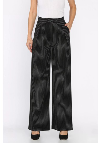 Kadın Çizgili Palazzo Pantolon P-00018019
