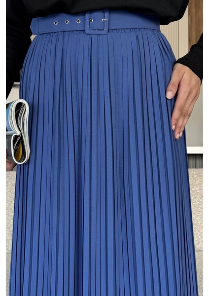 Kemerli Pileli Tesettür Etek (S,m,l,xl Uyumludur) P-00018021 modelleri