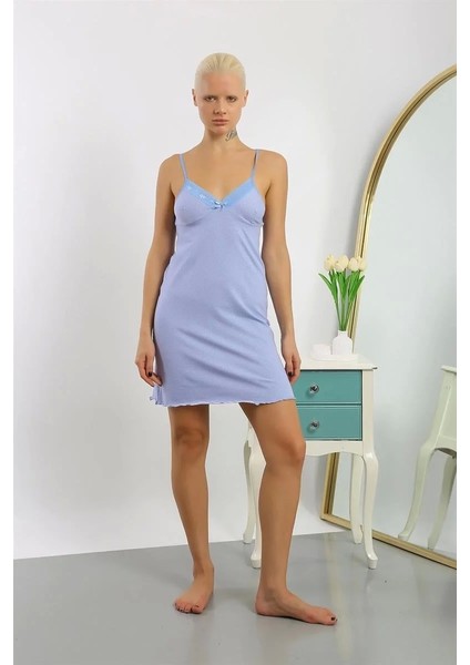 Moda Kadın Penye Ip Askılı Gecelik modelleri