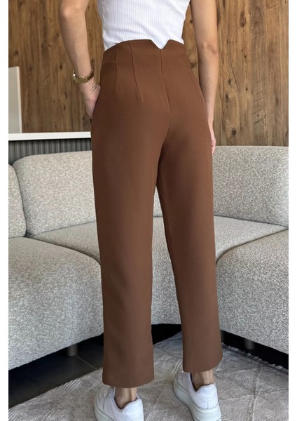 Kadın Bel Çimalı Kumaş Pantolon P-00018026 modelleri