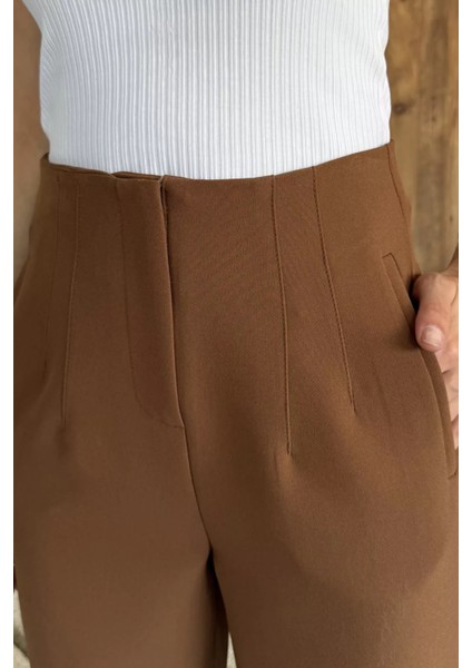 Kadın Bel Çimalı Kumaş Pantolon P-00018026 fırsatları