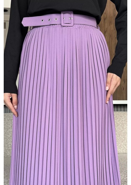 Kemerli Pileli Tesettür Etek (S,m,l,xl Uyumludur) P-00018021 modelleri