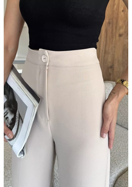 Kadın Bol Paça Kumaş Pantolon P-00018009 fırsatları
