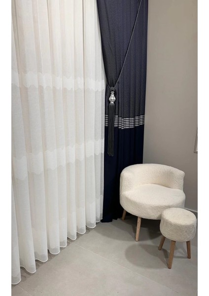 Nivemeshome Keten Mira W011908.801 1/3 Sık Pileli Tül Perde Apm indirimleri