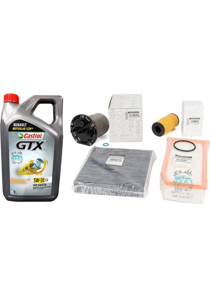 Sandero 1.5 Bluedci Euro6 Yağ Bakım Filtre Seti 2019-
