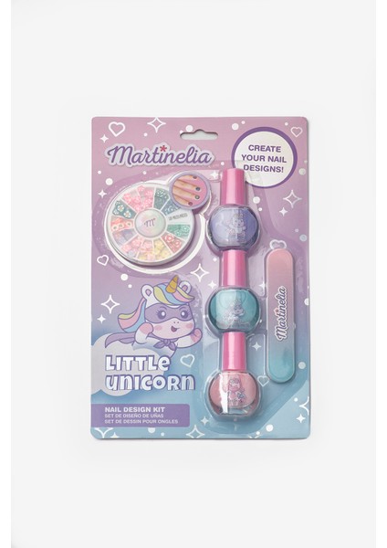 Çok Renkli Little Unicorn Kız Çocuk Tırnak Seti