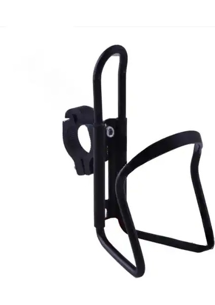 Bisiklet Suluk Matara Kafesi Kelepçeli Alüminyum Siyah
