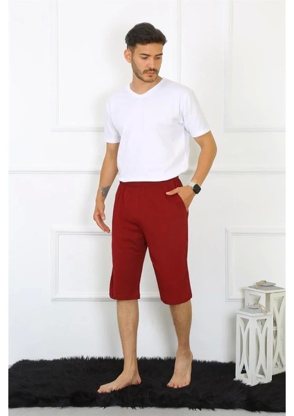 Moda Erkek Cepli Pamuk Lakost Kapri Bordo