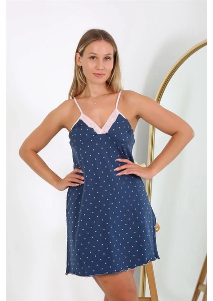 Moda Kadın Büyük Beden Ip Askılı Gecelik