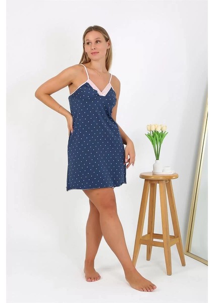 Moda Kadın Büyük Beden Ip Askılı Gecelik