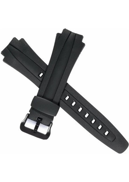 Uyumlu AQ60 AQ63 Siyah Silikon Saat Kordonu
