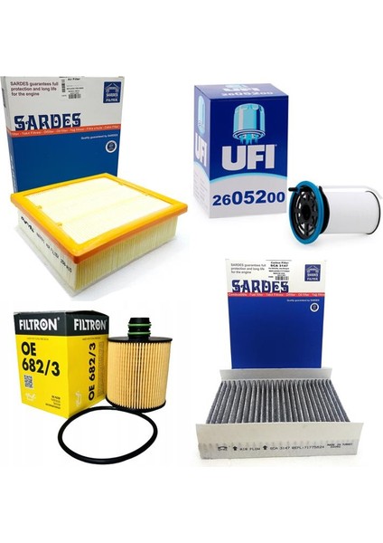 Fiat 500X 1.6 Multijet Filtre Bakım Seti 2015-