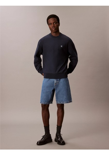 Ck LV04RC277G Premıum Terry Monogram Cn Erkek Sweatshirt