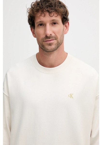 Ck LV04RC277G Premıum Terry Monogram Cn Erkek Sweatshirt fırsatları