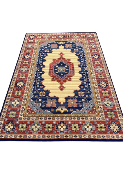 Saray Halı Klasik 786 Krem 200X296 Eski Model Lacivert Krem Yün