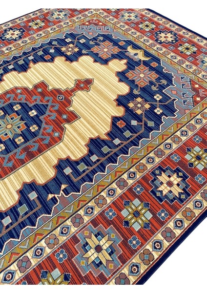 Saray Halı Klasik 786 Krem 200X296 Eski Model Lacivert Krem Yün modelleri