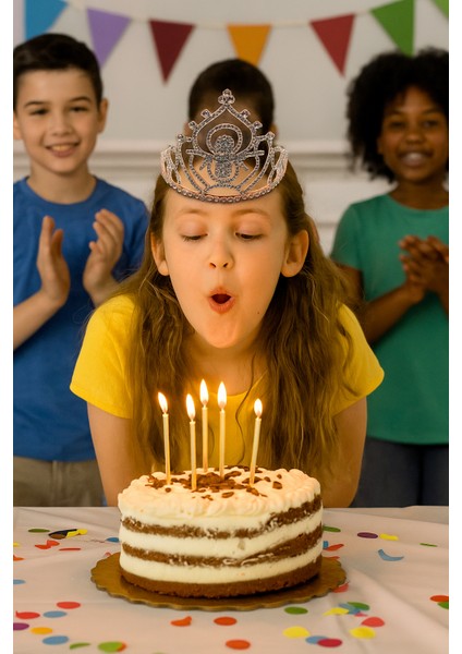 Taç Metal Taşlı Prenses İşlemeli Lüks Rose Gold üs fırsatları