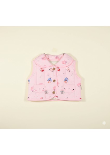 Karnaval Temalı Kapitone Yelekli 3'lü Kız Bebek Takımı | Bluz, Pantolon, Yelek Seti fiyatları
