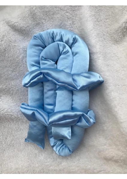 Kadın Kumaş Mavi Renk Isısız Saç Şekillendirici Sosis Toka Seti modelleri