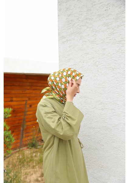 Sargı Desenli Eşarp Kına Yeşili fiyatları