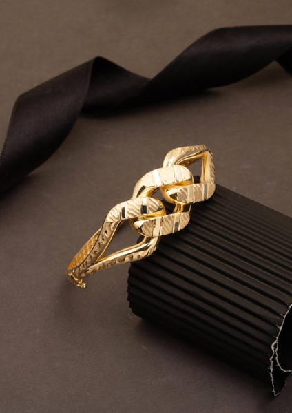 Gurmet 14 Ayar Taşsız Kelepçe Bilezik fırsatları