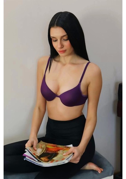 Moda Kadın Destekli Balenli Sütyen Mor fiyatları