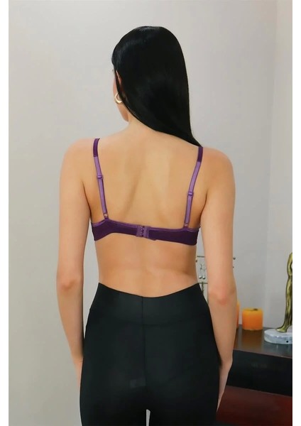 Moda Kadın Destekli Balenli Sütyen Mor indirimleri