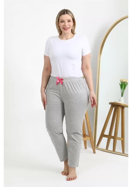 Moda Kadın Pamuklu Büyük Beden Alt Pijama Gri fiyatları