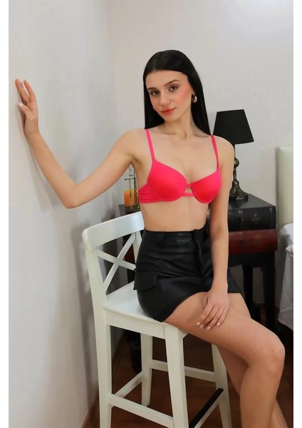 Moda Kadın Destekli Balenli Sütyen Fuşya modelleri