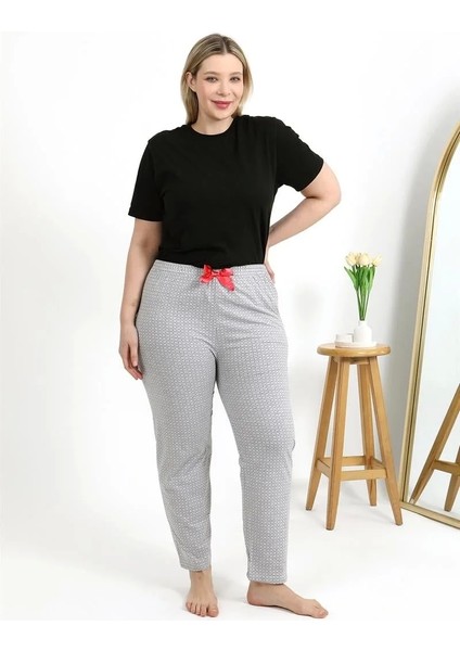 Moda Kadın Pamuklu Büyük Beden Alt Pijama Gri fiyatları